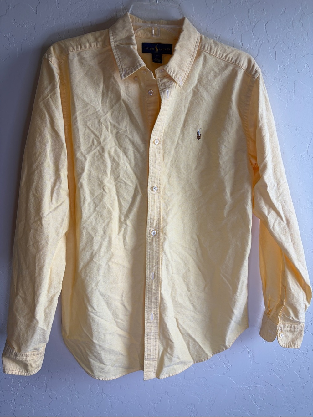 Polo by Ralph Lauren Pale Yellow Button-Down Oxford Shirt